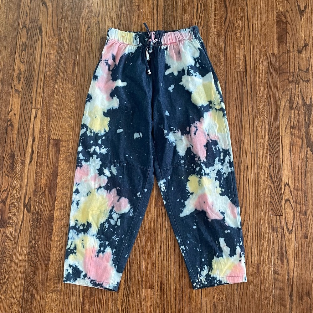 Free People Movement Tie Dye Drawstring Jeans NWOT